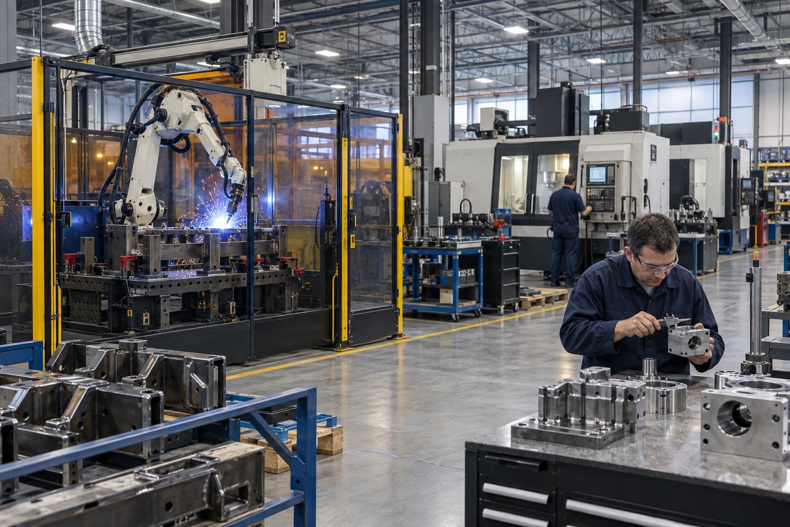 AI conceptual photograph of Digital Manufacturing