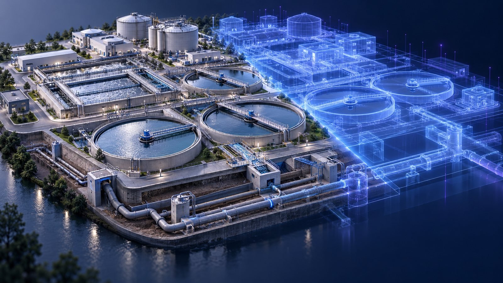 Conceptual water infrastructure and its digital replica