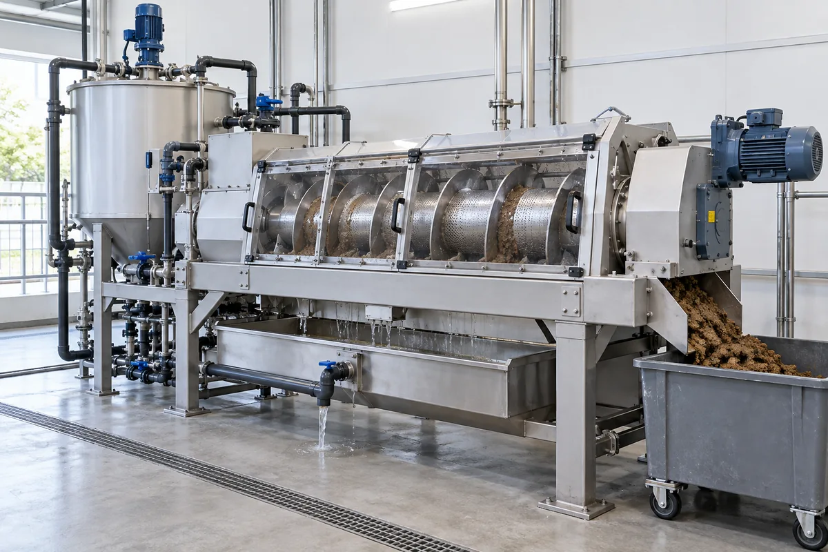 AI conceptual equipment photograph of Hydroviscosity ScrewDewater