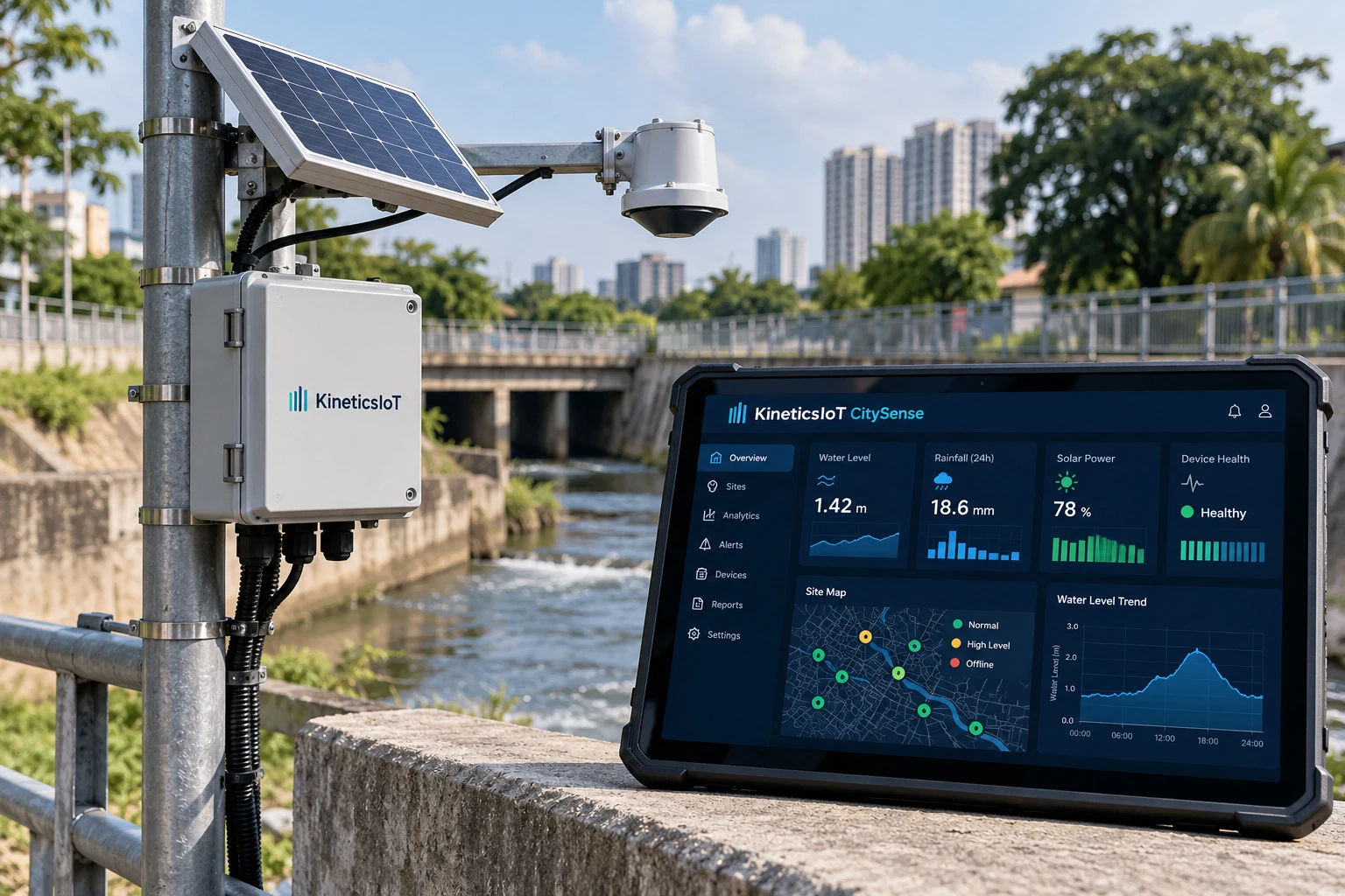 AI product concept for KineticsIoT CitySense