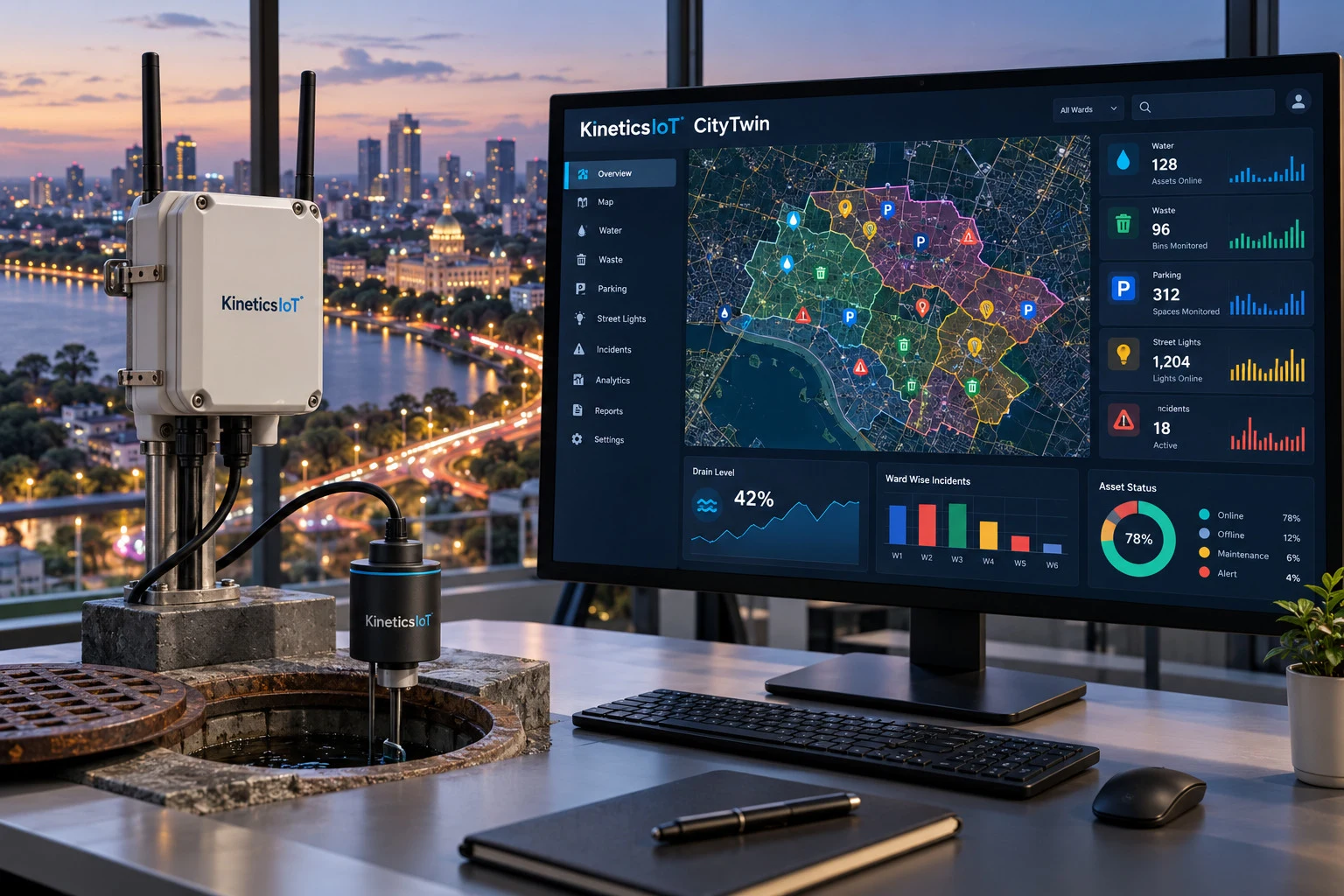AI product concept for KineticsIoT CityTwin