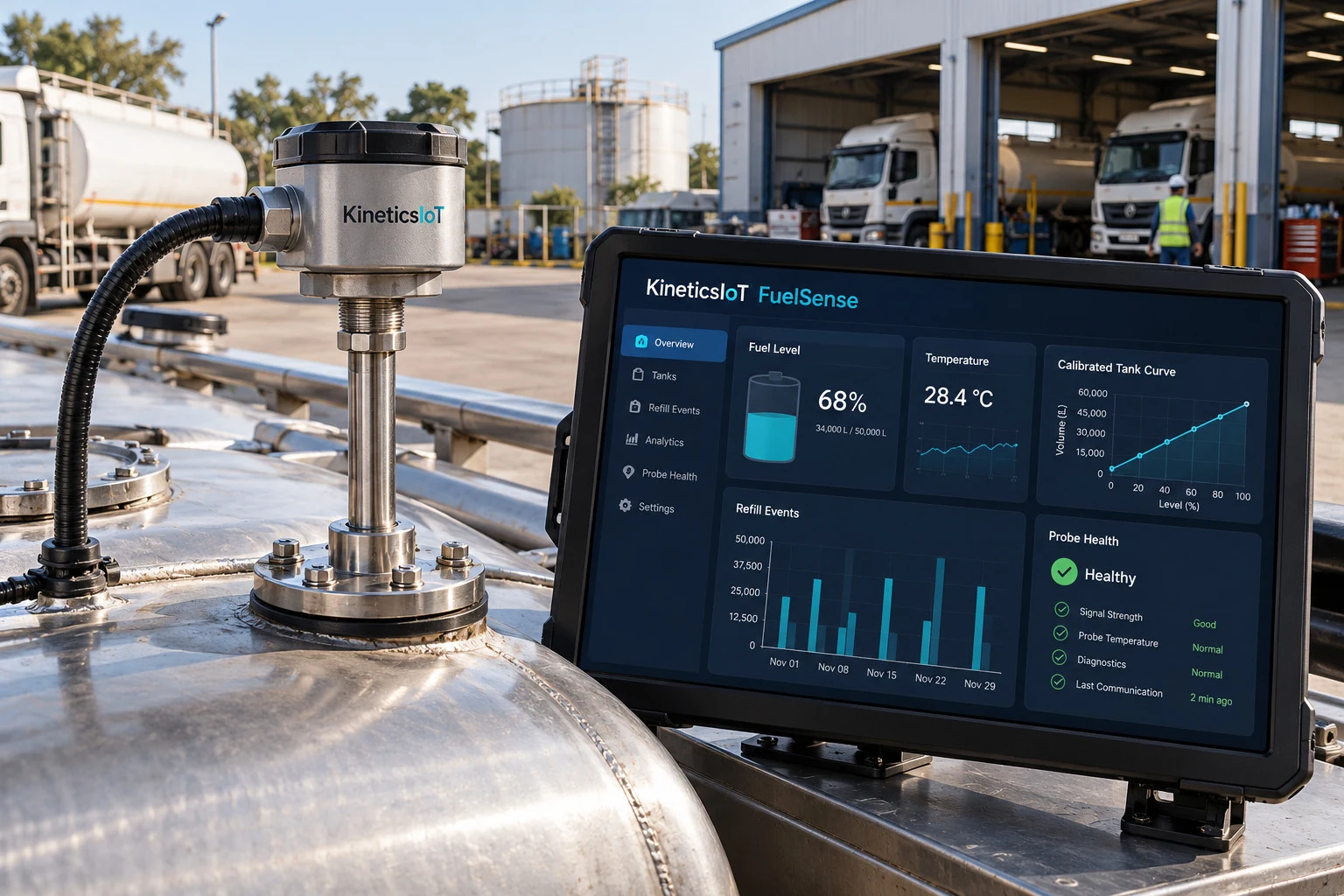 AI product concept for KineticsIoT FuelSense