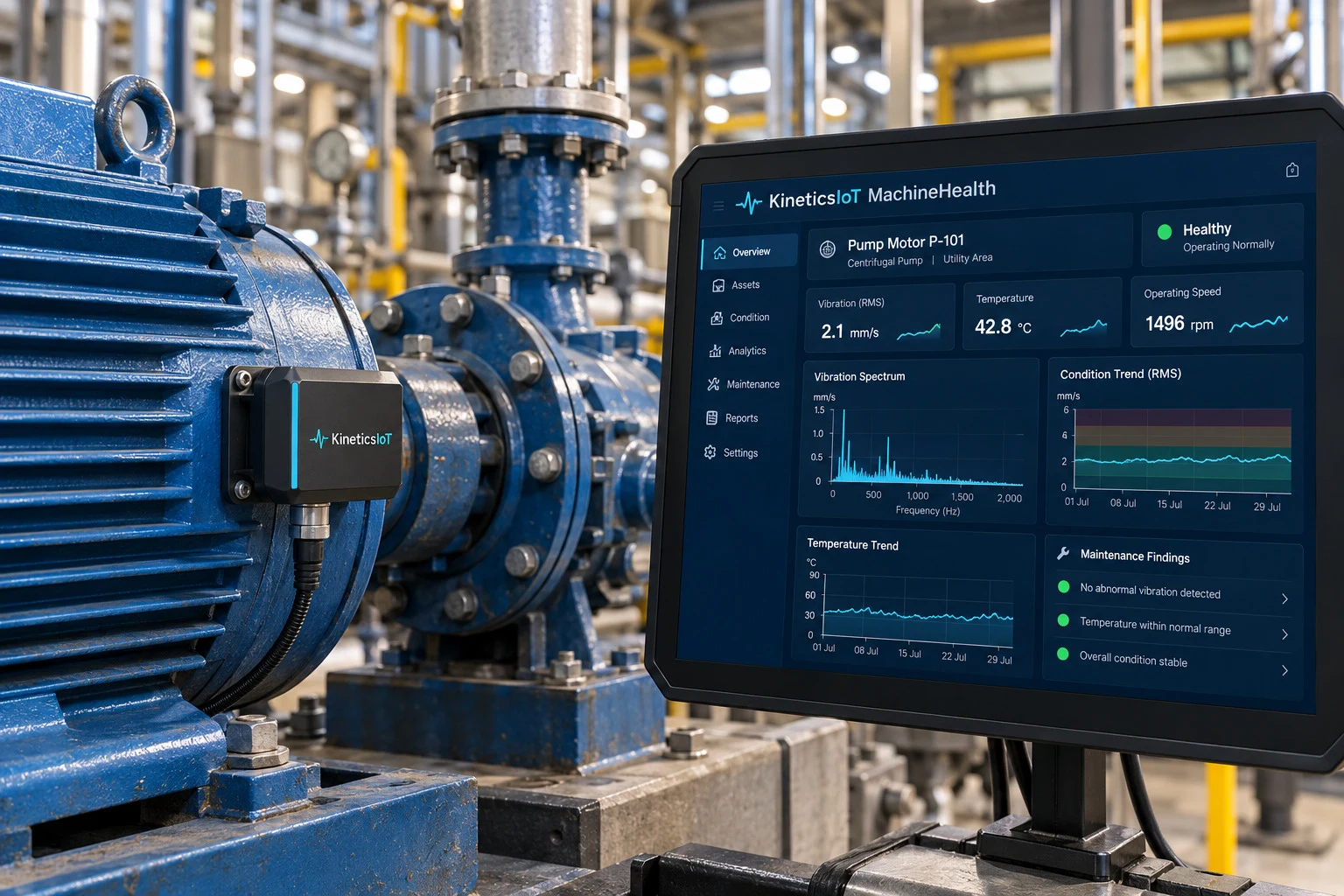 AI product concept for KineticsIoT MachineHealth
