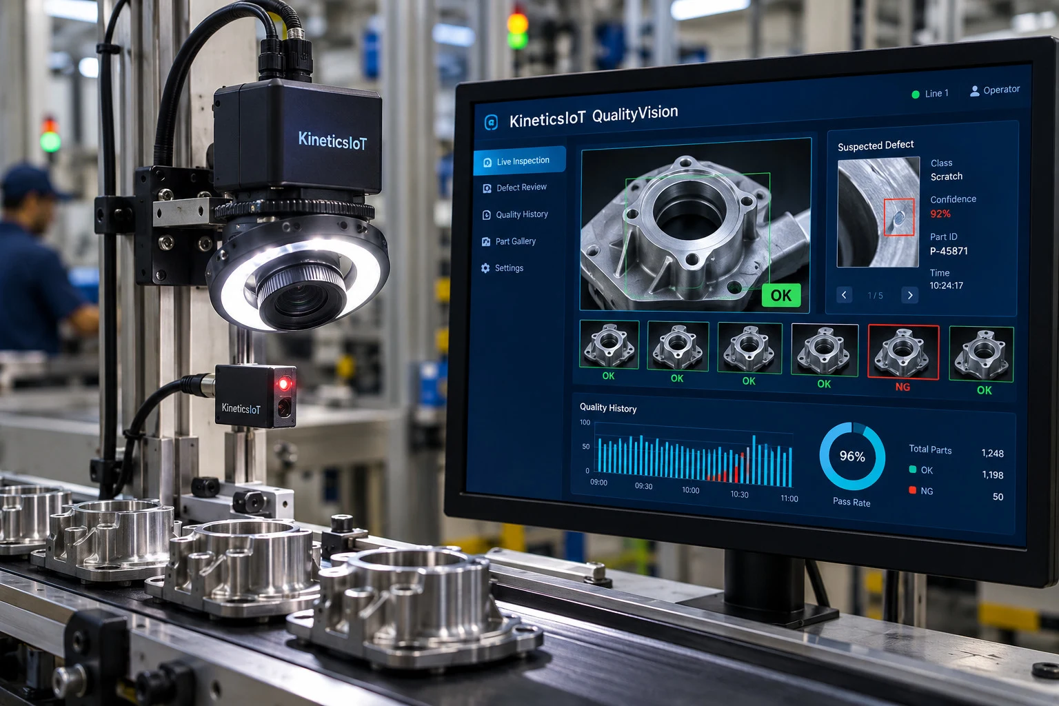 AI product concept for KineticsIoT QualityVision