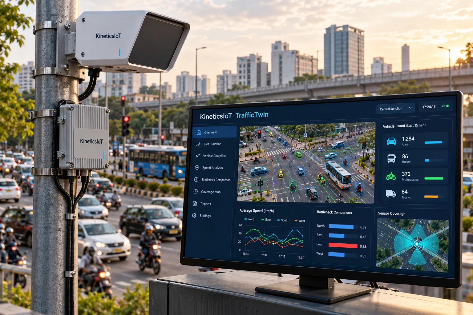 AI product concept for KineticsIoT TrafficTwin