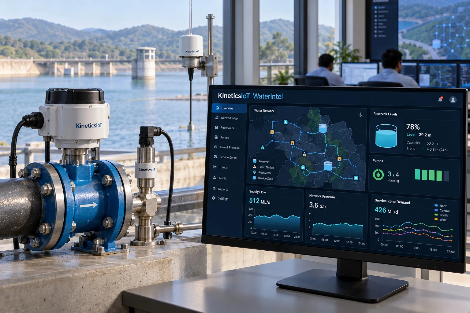 AI product concept for KineticsIoT WaterIntel