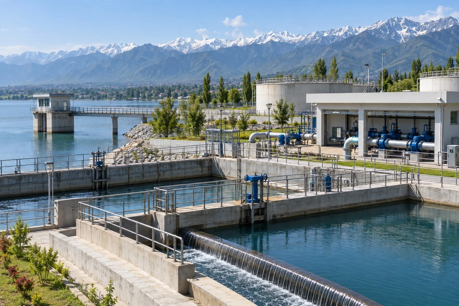 AI conceptual illustration of Water Supply Infrastructure and SCADA in Srinagar