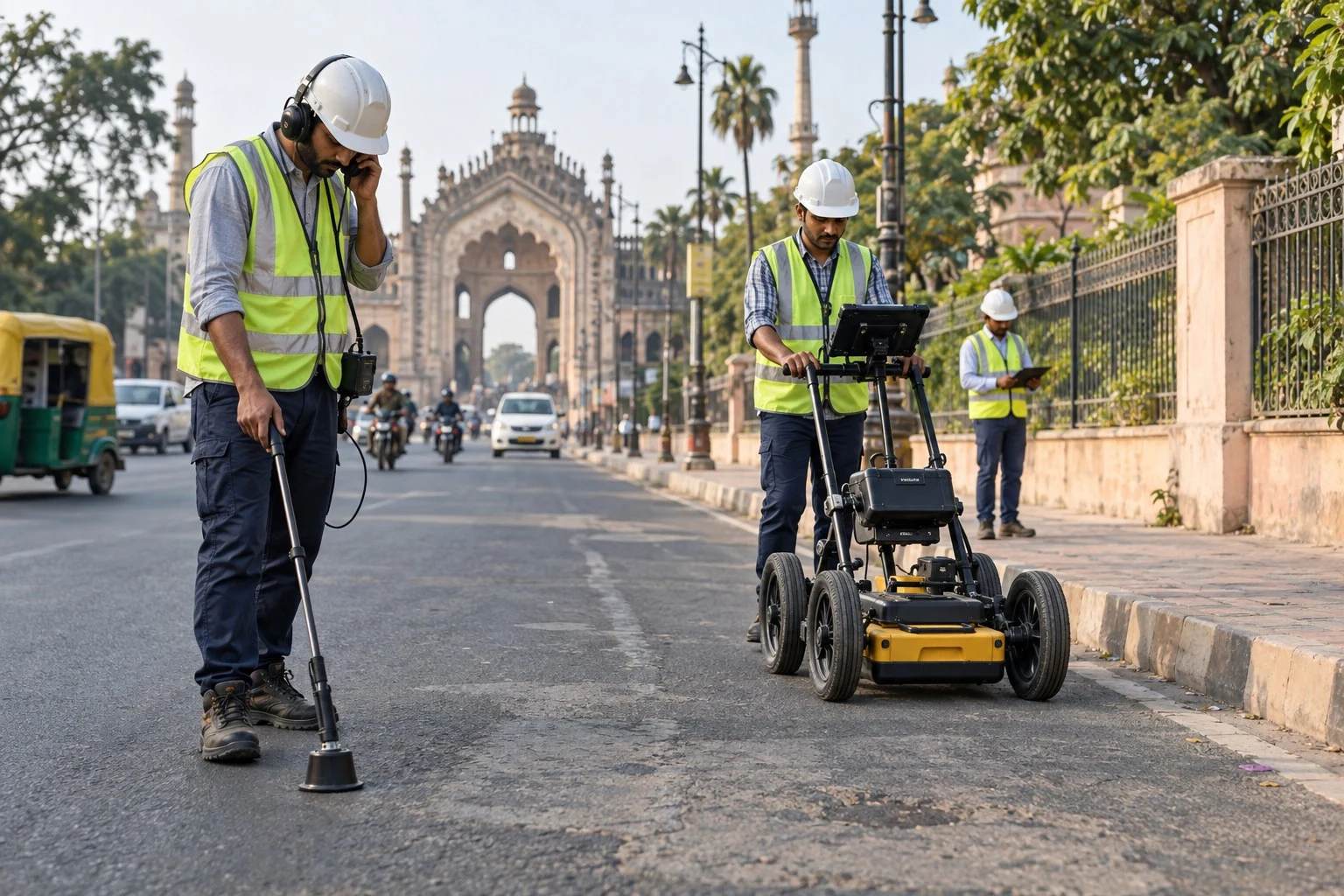 AI conceptual illustration of Leak Detection and Underground Utility Mapping in Lucknow