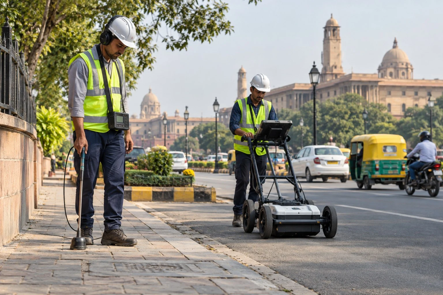 AI conceptual illustration of Leak Detection and Underground Utility Mapping in New Delhi