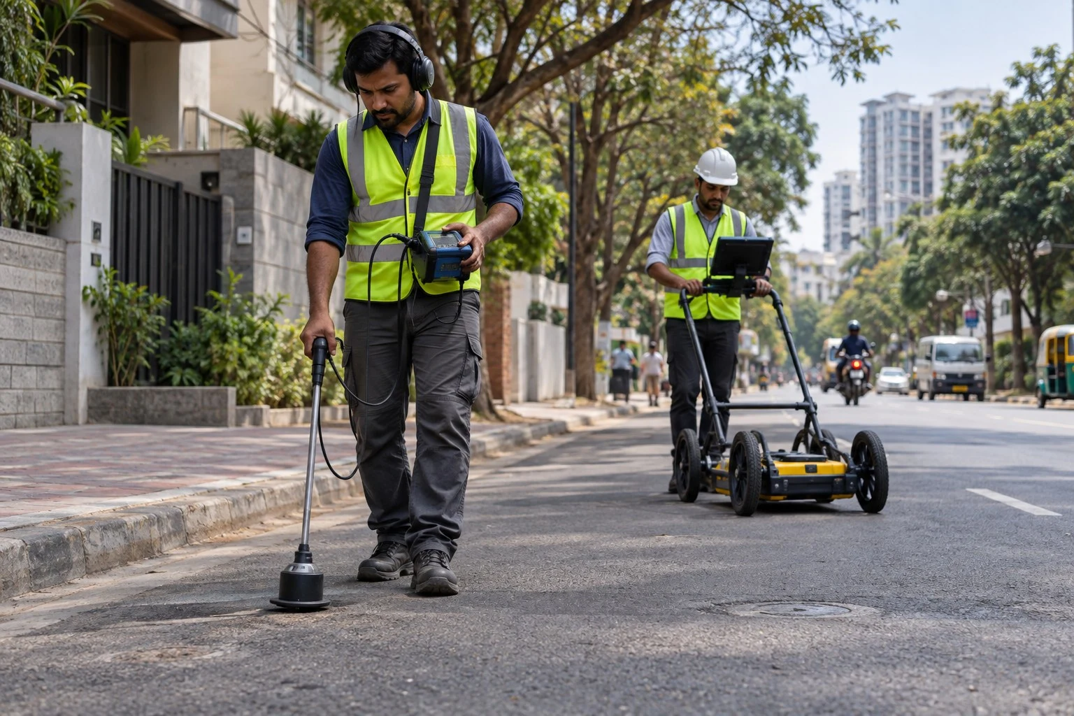 AI conceptual illustration of Leak Detection and Underground Utility Mapping in Bengaluru