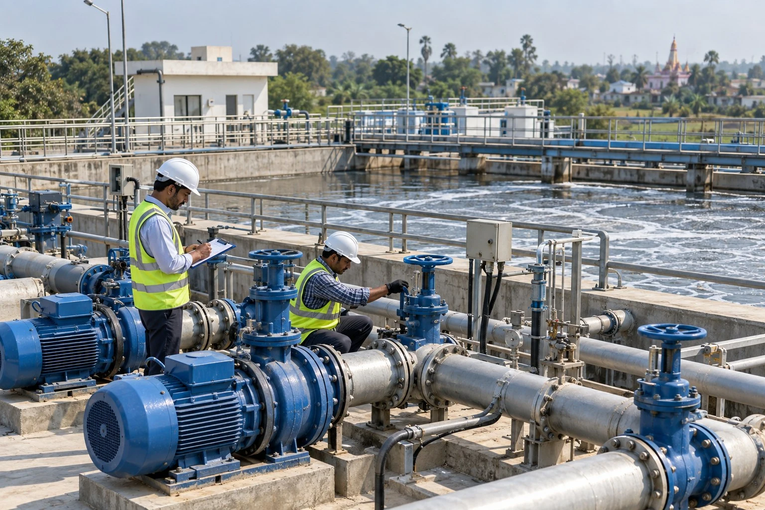 AI conceptual illustration of Water and Wastewater Operations and Maintenance in Deoria