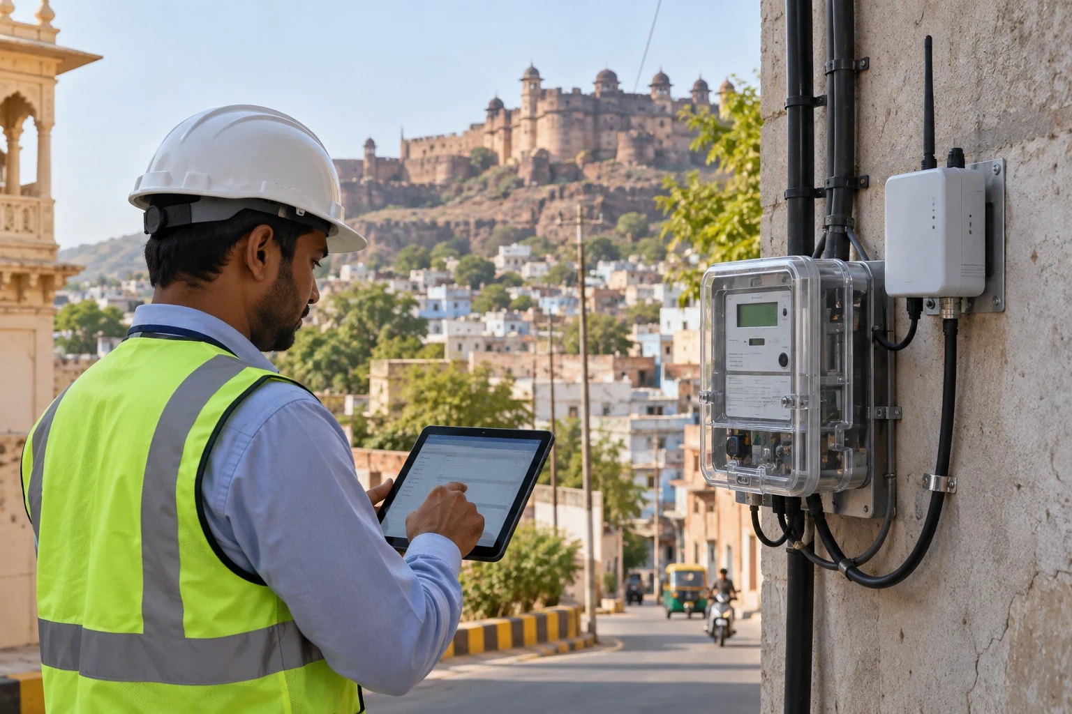 AI conceptual illustration of Advanced Water Metering Infrastructure in Jhansi I