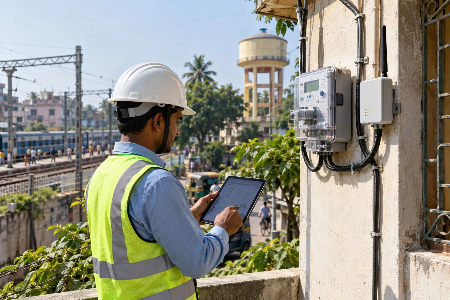 AI conceptual illustration of Advanced Water Metering Infrastructure in Ranaghat