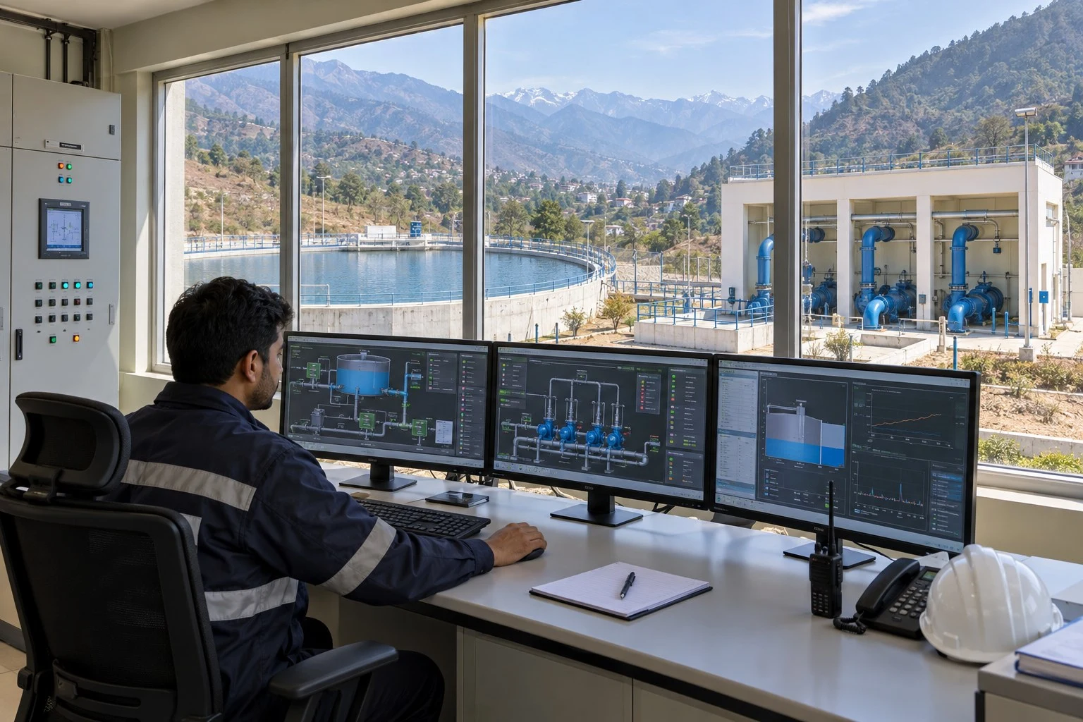 AI conceptual illustration of SCADA System in Udhampur